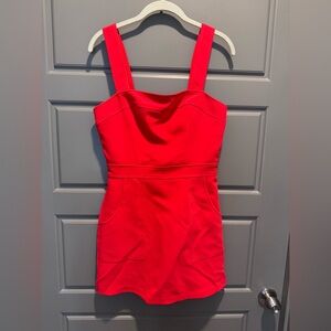 Amanda Uprichard Vibrant Red Mini Dress